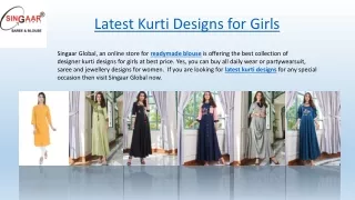 Latest Kurti Designs for Girls