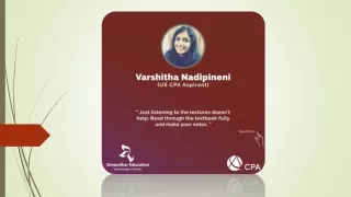 CPA Exam Preparation Strategy from Varshitha