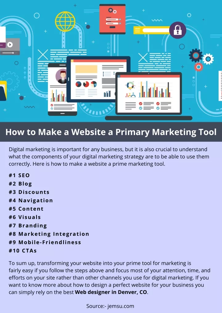 how to make a website a primary marketing tool