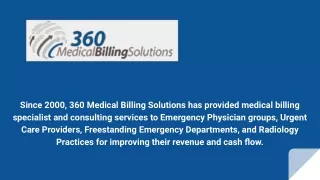 Oklahoma Emergency Physicians Billing Services - 360 Medical Billing Solutions