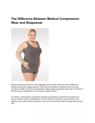 the difference between medical compression wear