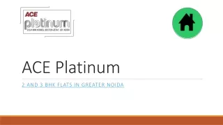 2 and 3 BHK Flats in Greater Noida - Ace Platinum