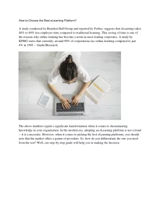 how to choose the best elearning platform a study