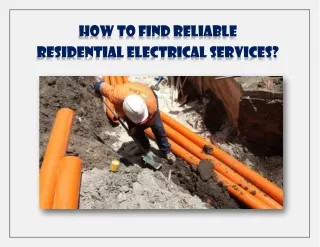 PDF: How To Find Reliable Residential Electrical Services?