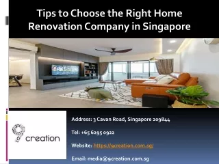Tips to Choose the Right Home Renovation Company in Singapore