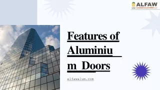 Aluminium Doors Manufacturer in UAE