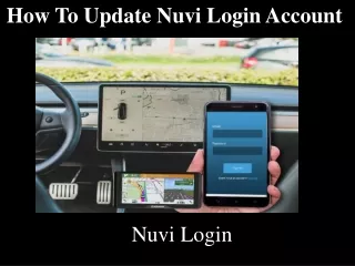 How To Update Nuvi Login account