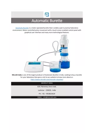 automatic burette automatic burette