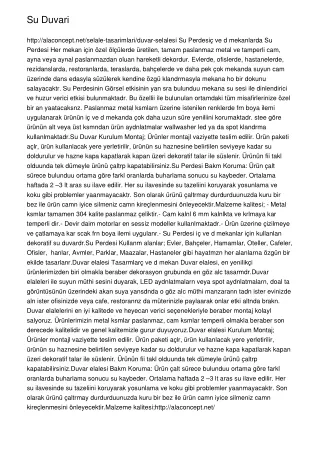 su duvari http alaconcept net selale tasarimlari