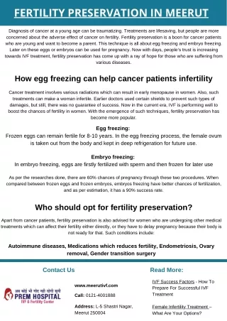 fertility preservation in meerut