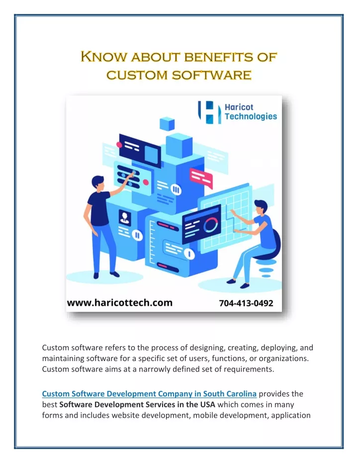 custom software refers to the process