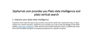 z ephyrnet com provides you plato data intelligence and plato vertical search