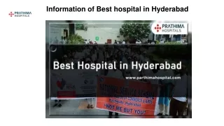 Information of Best hospital in Hyderabad