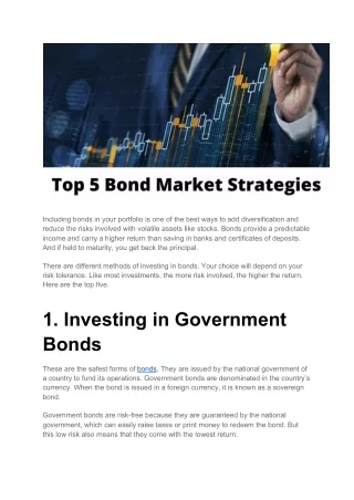 Top 5 Bond Market Strategies