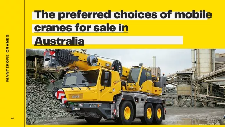the preferred choices of mobile cranes for sale