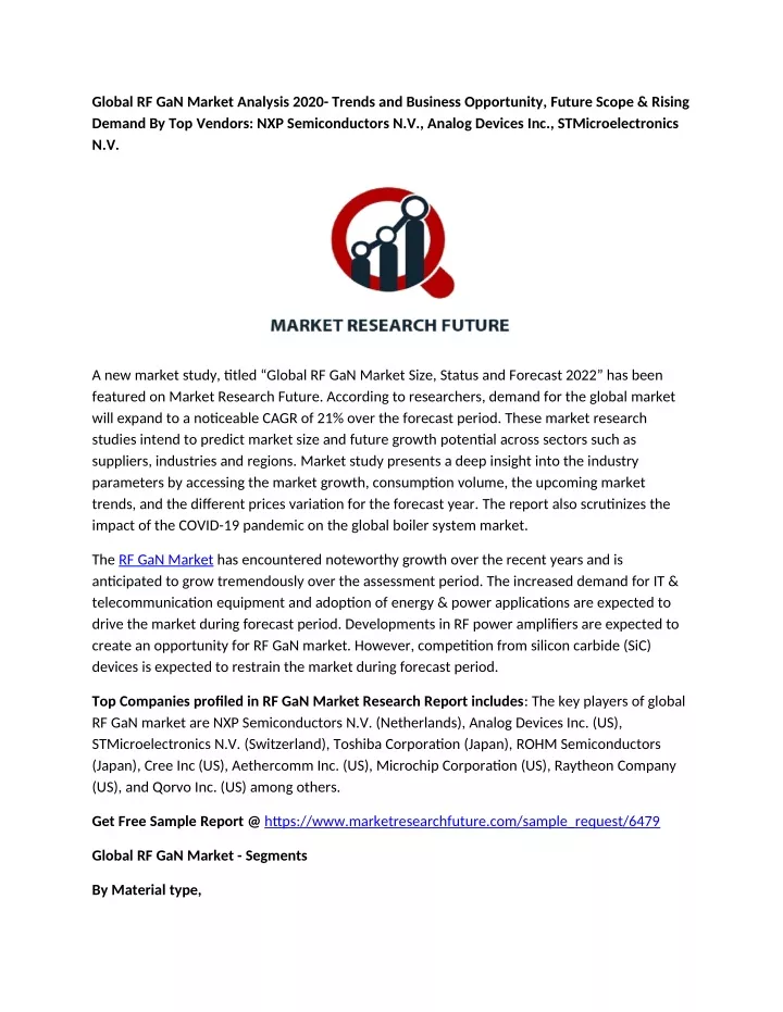 global rf gan market analysis 2020 trends