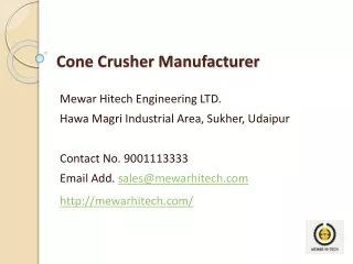 cone crusher manufacturer