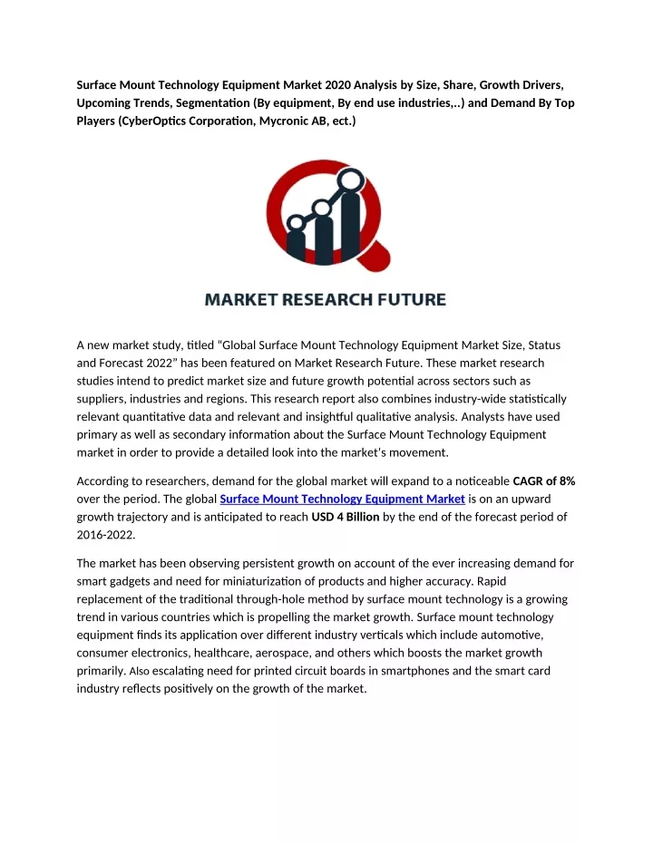 surface mount technology equipment market 2020