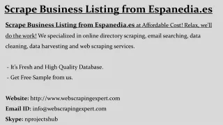 scrape business listing from espanedia es