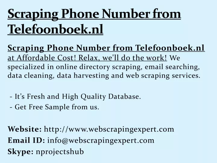 scraping phone number from telefoonboek nl