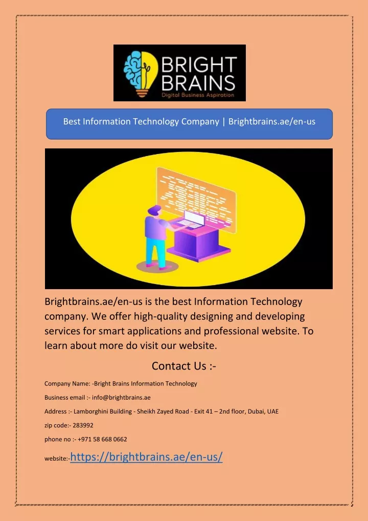 best information technology company brightbrains