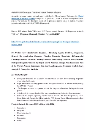 global global detergent chemicals market research