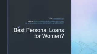 What are the Best Personal Loans for Women?