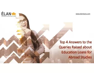 Top 4 Answers to the Queries Raised about Education Loans for Abroad Studies