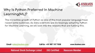 Why is Python Preferred in Machine Learning