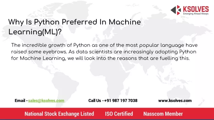 why is python preferred in machine learning ml