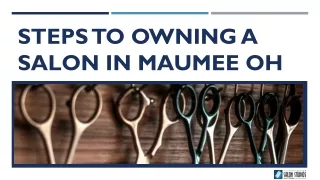 steps to owning a salon in maumee oh