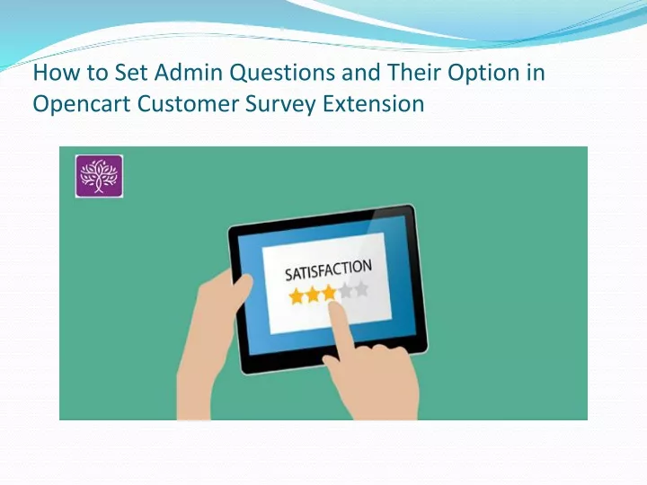 how to set admin questions and their option in opencart customer survey extension