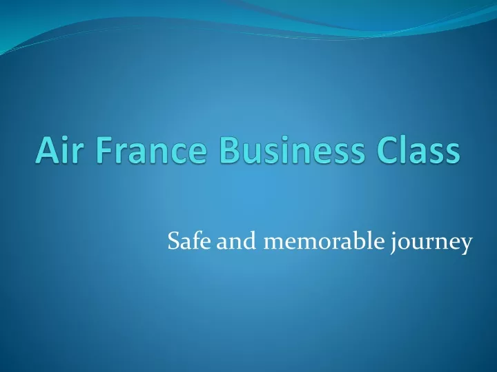 air france business class