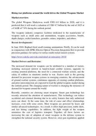 rising war platforms around the world drives