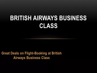 british airways business class