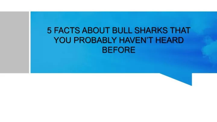 5 facts about bull sharks that you probably haven t heard before