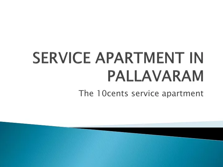 the 10cents service apartment