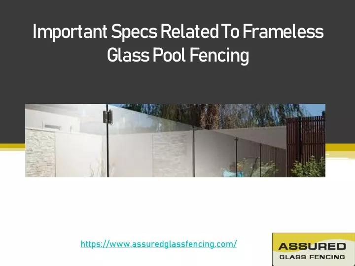 important specs related to frameless glass pool