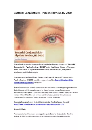 bacterial conjunctivitis pipeline review h2 2020
