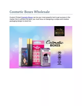 cosmetic boxes wholesale