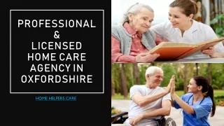 Trusted Live In Care For Elderly in Oxfordshire