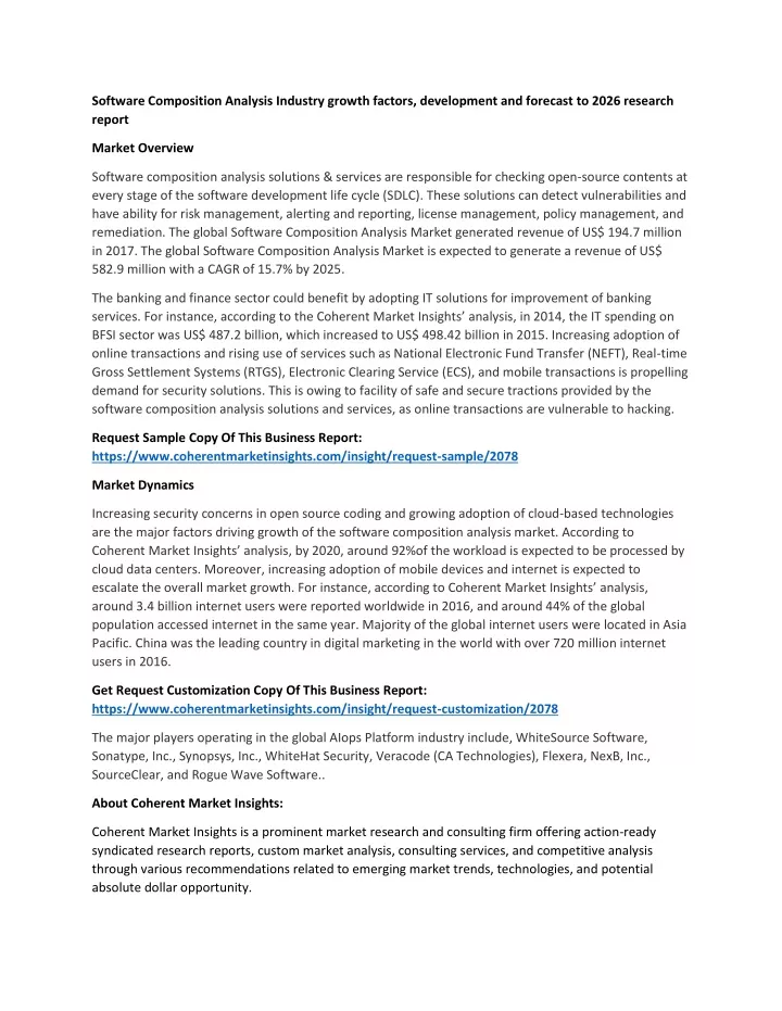 software composition analysis industry growth