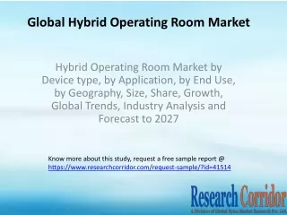 Hybrid Operating Room Market by Device type, by Application, by End Use, by Geography, Size, Share, Growth, Global Trend