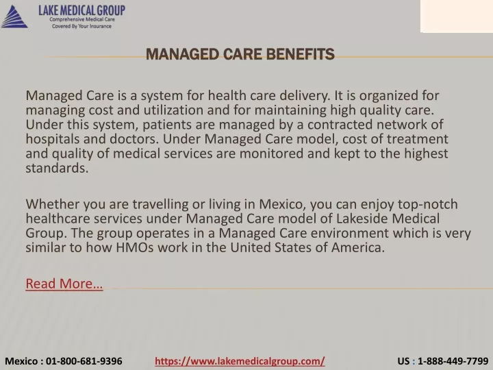 managed care benefits managed care benefits