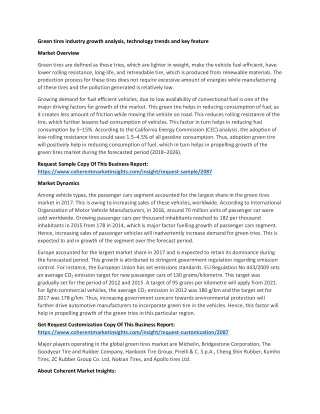 green tires industry growth analysis technology