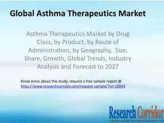 Asthma Therapeutics Market by Drug Class, by Product, by Route of Administration, by Geography,  Size, Share, Growth, Gl