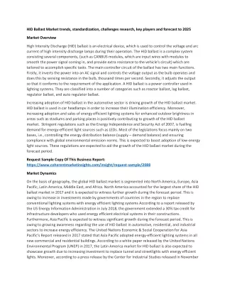 hid ballast market trends standardization