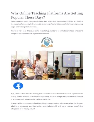 why online teaching platforms are getting popular