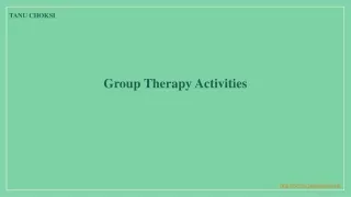 group therapy activities
