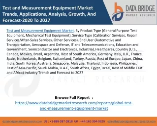 test and measurement equipment market trends